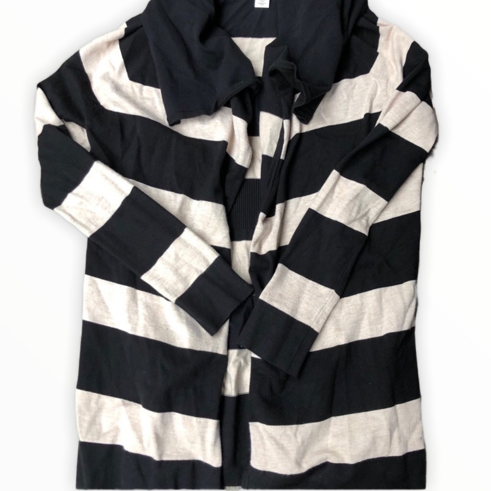 White House Black Market striped cardigan with ribbed detailing size medium